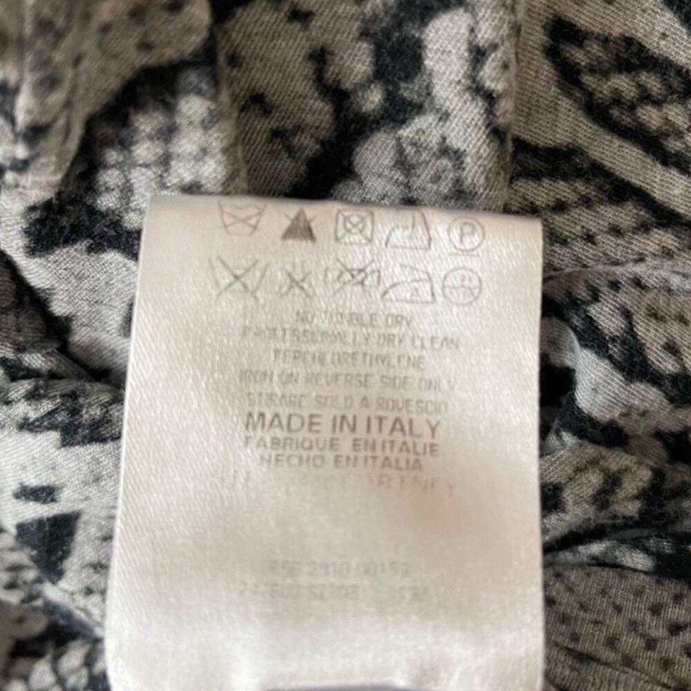 Stella McCartney Printed Snakeskin Cotton Top Black Gray Size. L | US10, IT 46 - Picture 7 of 7